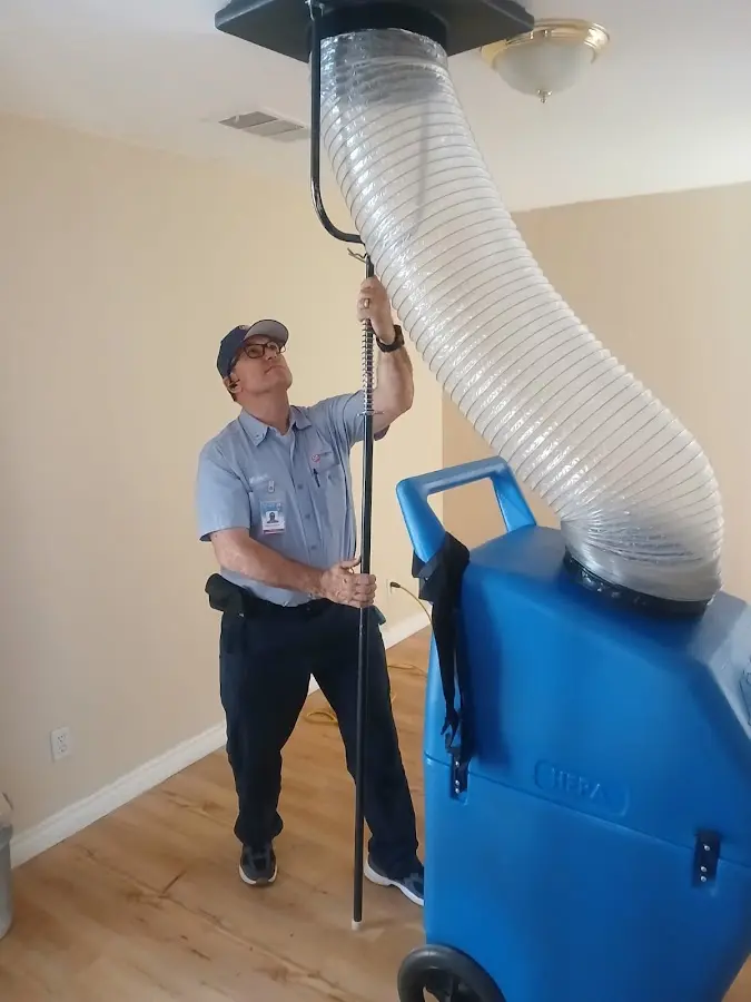 Mini Split Installation technician using HEPA equipment in Monroe